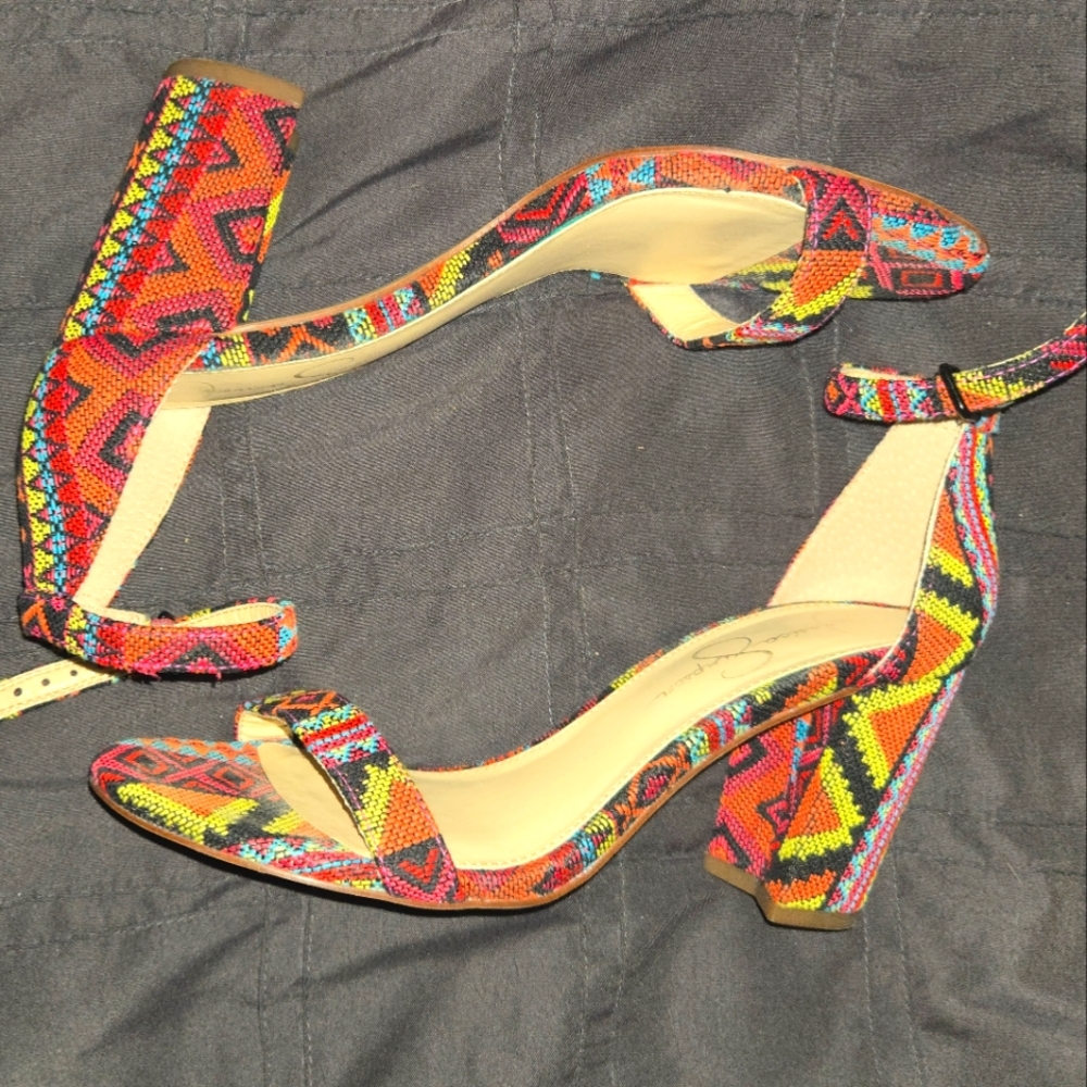 Jessica Simpson Multicolor Patterned Heels
